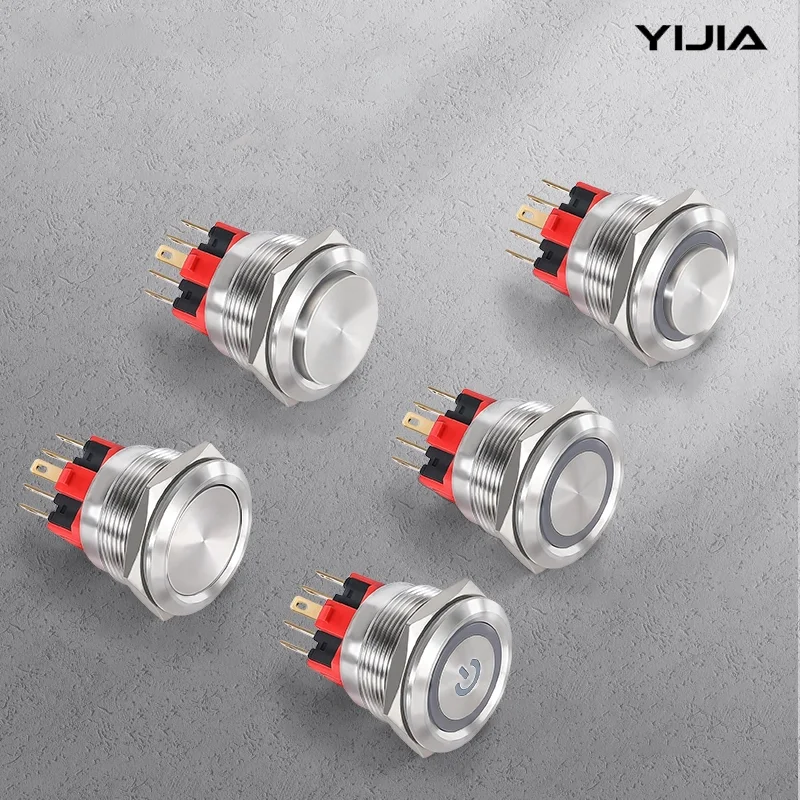 สวิตช์ปุ่มกด 16 มม. 2 ไม่มี