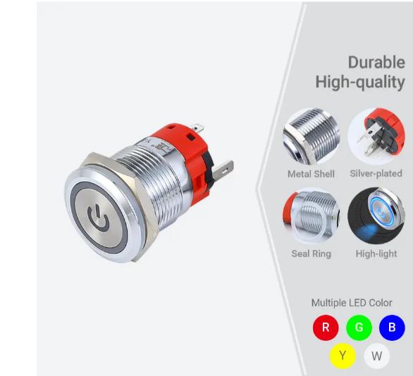 สวิตช์ปุ่มกด 19 มม. 3a